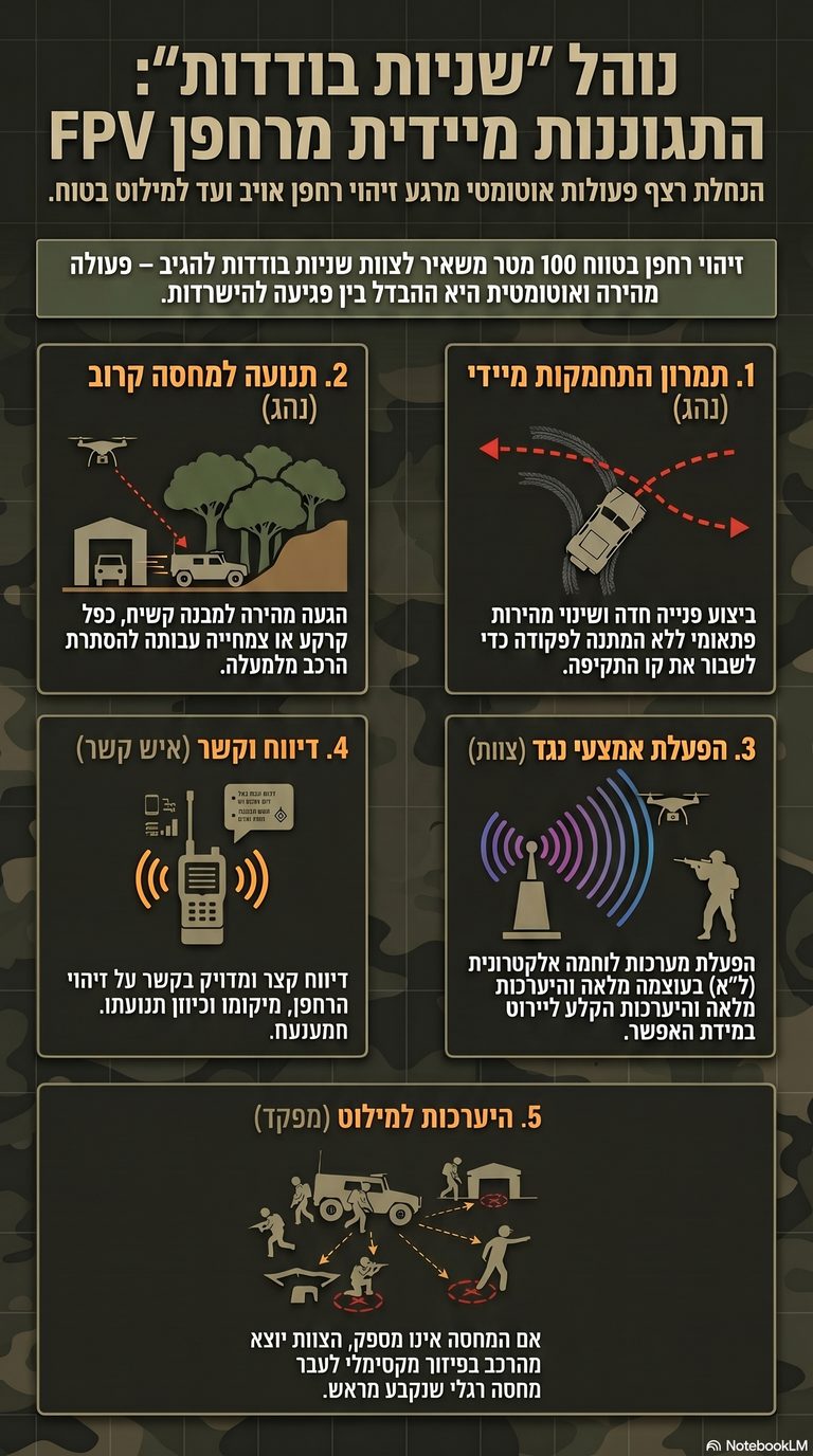 נוהל שניות בודדות: התגוננות מיידית מרחפן FPV